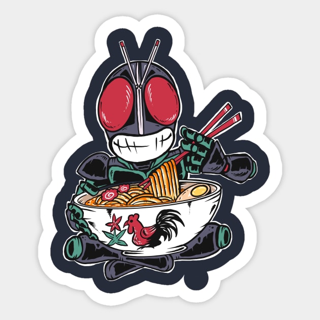 ramenrider Sticker by Paundra